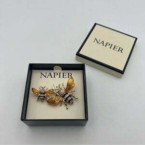 Napier Gold and Silver Bee Brooch Set
